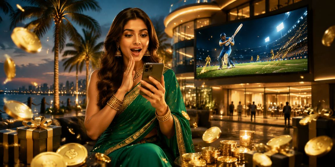 Indian woman watching IPL cricket betting action